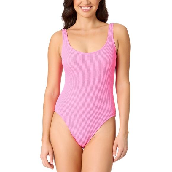 Salt + Cove Women's Mint Tea Rib Scrunch One-Piece Swimsuit Pink Size Xs 0984 - Picture 1 of 4